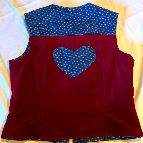 Vintage Corduroy/Calico Heart‎ Vest - Picture 6 of 6